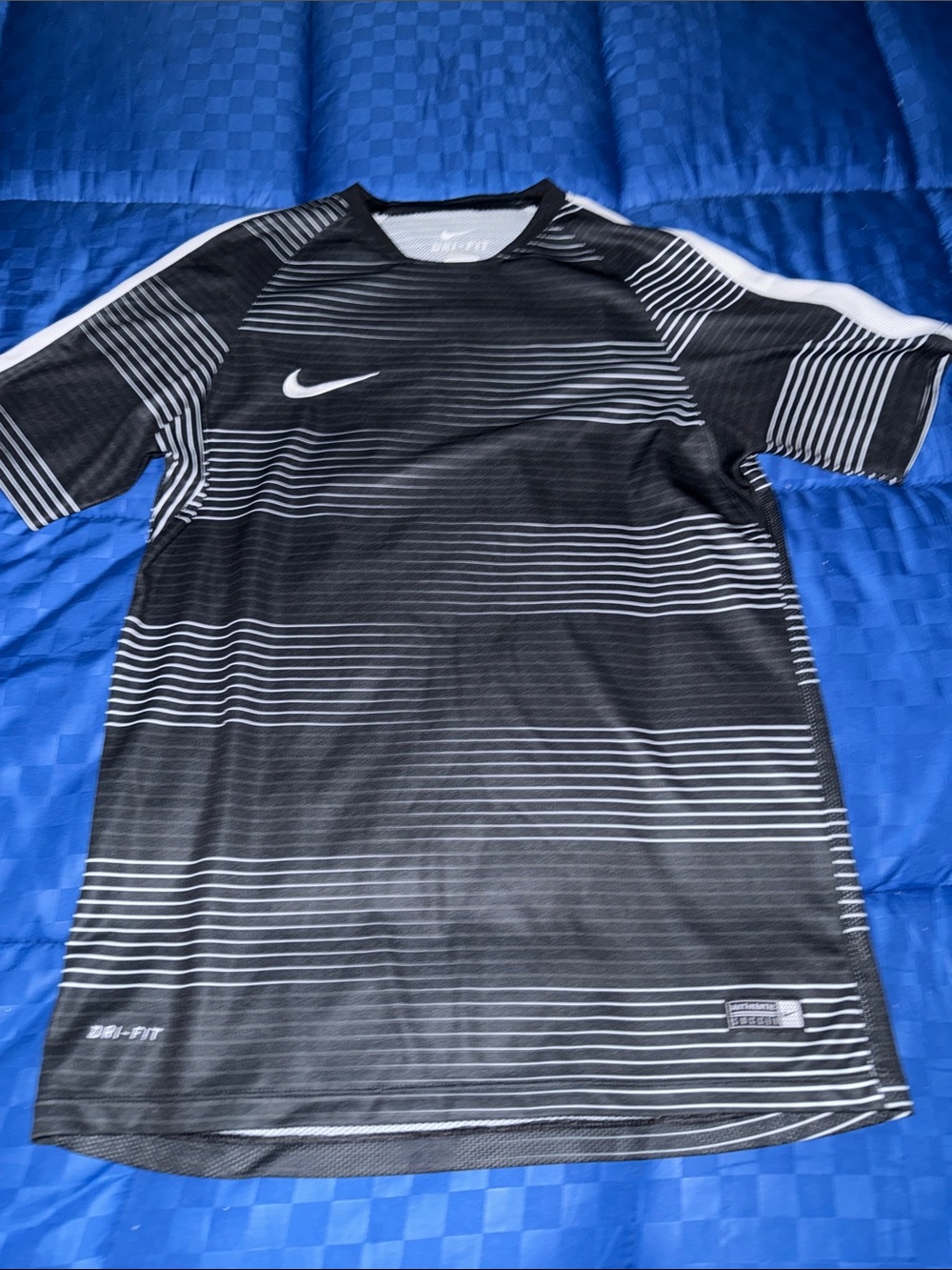 Nike Black & White Striped Dri-FIT Men’s Jersey